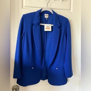 Anne Klein Cobalt Blue Open-Front Blazer